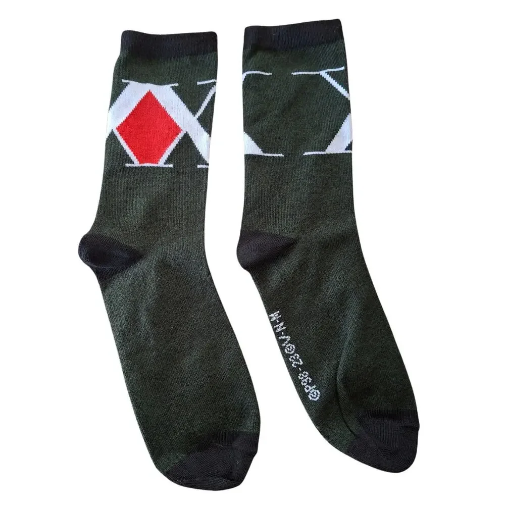 Japan Anime Hunter X Hunter  Symbol Size 6/5-11 (Fabric Sock Unisex) Green